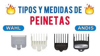 TIPOS Y MEDIDAS de las PEINETAS de Maquinas de Cortar Cabello [upl. by Nugent162]