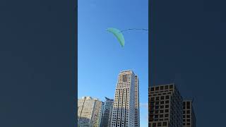 Enjoy flying Parafoil Kite in open field [upl. by Osner]