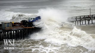 Watch Massive Waves Batter California Coast  WSJ News [upl. by Frieda]