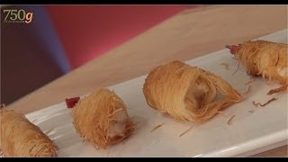 Recette de Croustillants de langoustine en kadaïf  750g [upl. by Nirtiak]