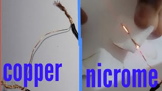 Physics copper wire and nicrome wire [upl. by Kcirdneh]