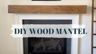 DIY WOOD MANTEL  FIREPLACE MAKEOVER  MANTEL COVER [upl. by Uehttam]