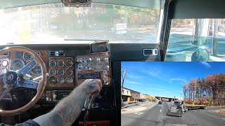 Hauling Crane Parts In A Kenworth W900 [upl. by Haila]