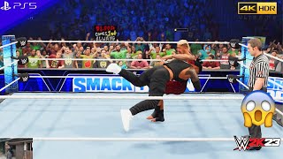 WWE 2K23 PS5  JEY USO vs SOLO SIKOA  SMACKDOWN AUGUST 4 2023 4K 60FPS [upl. by Htenywg]