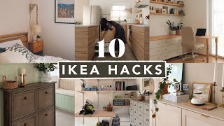 TOP 10 IKEA HACKS  easy functional amp aesthetic full tutorials [upl. by Joelie]