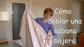 Cómo doblar sábana bajera ajustable [upl. by Leelahk]