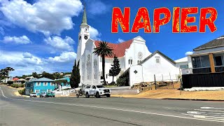 Driving through small charming town Napier in Western Cape South Africa [upl. by Semajwerdna]