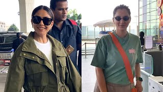 Mrunal Thakur amp Sania Mirza Spotted at Airport  MS Talkies [upl. by Dorkas]