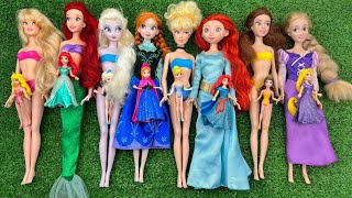 Looking For Disney Princess Mix Rainbow Dress 9 MYSTERY SURPRISES Dolls Satisfying Video ASMR [upl. by Jenn]