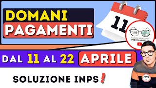 DOMANI⚡ PAGAMENTI PASQUA INPS dal 11 al 21 APRILE ➡ DATE ANTICIPI RDC PENSIONI AUF BONUS 750€ CIG [upl. by Haym]