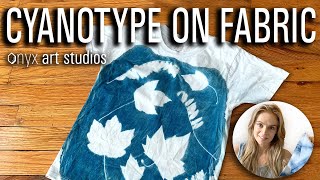 Cyanotype on Fabric Tutorial  Onyx Art Studios [upl. by Kenway]