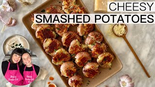 CHEESY SMASHED POTATOES RECIPE [upl. by Clite]