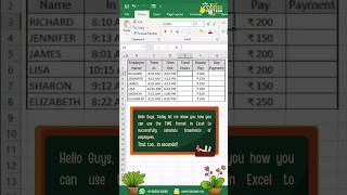 STOP making timesheets manually Use this trick excel exceltips exceltutorial exceltrick shorts [upl. by Meibers]