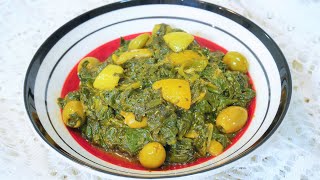 Bakoula Marocaine idée recette ramadan 2021  Moroccan spinach  البقولة الخبيزة المغربية [upl. by Lemuelah]