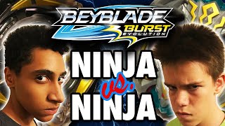 Ninja Kid vs Ninja Kid Beyblade  Battle [upl. by Orth]