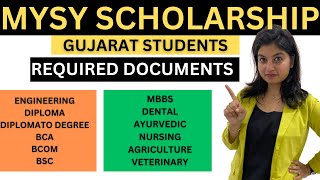 MYSY SCHOLARSHIP  REQUIRED Documents  ENGINEERING  PHARMACY  Diploma  D2D  MBBS  Pharmacy [upl. by Aicilram]