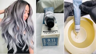 Loreal 911 Cool Cover Colour  Deep Ash colour केसै करे with Prilightning  Rohit Haircut Tutorial [upl. by Silvestro922]