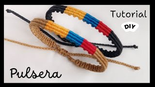 ✅PULSERA FÁCIL TEJIDO MACRAMÉ PASO A PASO BONITO DISEÑO Y RÁPIDA DE HACER  VENDER [upl. by Tennos]