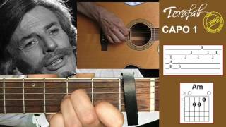 Que seraisje sans toi  Jean Ferrat Tuto guitare facile Terafab [upl. by Akimahc]