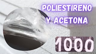 ⚗️POLIESTIRENO y ACETONA🧪 Explicaión Fácil  Especial 1k suscriptores [upl. by Eeneg198]