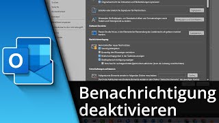 Outlook Benachrichtigungen ausschalten ✅ Tutorial [upl. by Suirad]