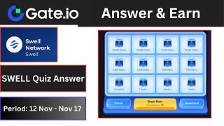 Gateio Answer and Earn  SWELL Token Quiz Answer  100 Right Answer [upl. by Amber]