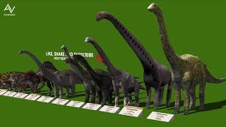 Dinosaur Size Comparison 3D  Smallest to Biggest [upl. by Tarra]