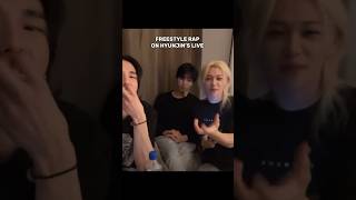 FREESTYLE RAP ON HYUNJIN’S LIVE hyunjin live felix jisung kpop straykids [upl. by Linzy282]