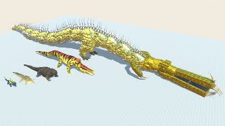 Purussaurus of Evolution VS All Dinosaurs Reptiles Evolve  Purussaurus Evolve Into Golden Mega Puru [upl. by Hyacinthia]