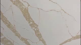 MQ640  Calacatta Oro Quartz Slab  Modern Quartz Stone [upl. by Heyes]