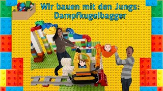 Wir bauen mit den Jungs LEGO® Duplo  Hubelino® Dampfkugelbagger MOC [upl. by Yrovi248]