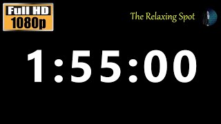 1 Hour 55 Minutes Workout Timer with Cuckoo Alarm  115 Minute Fitness Countdown  No Music 1080p HD [upl. by Solley]