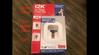 Oatey Ice Maker Outlet Box Installation Leaking Valve [upl. by Mintun]