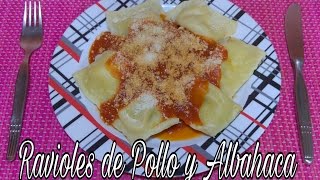 RAVIOLES DE POLLO Y ALBAHACA [upl. by Kutchins216]