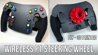 DIY WIRELESS F1 STEERING WHEEL WITH A QUICK RELEASE MECHANISM AND PADDLE SHIFTERS  3D PRINTED [upl. by Ayatal]