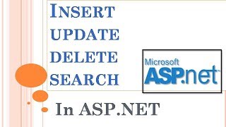 InsertUpdateDelete View and Search Data from SQL Server Database in ASPNET [upl. by Atinahc]