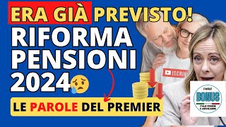 ⚠️❓NOTIZIA ORA Riforma PENSIONI 2024 Il PIANO del GOVERNO per una SOSTENIBILITÀ migliore Bonus [upl. by Alinoel]