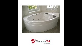 Luxus Wellness Whirlpool Badewanne made in Germany Doppelwanne mit Heizung LED und Ozon Badezimmer [upl. by Galina480]