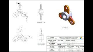 CW72 Sections Assembly Drawings  SolidWorks Arabic [upl. by Anyrtak]