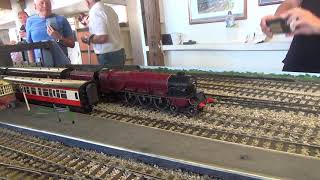 Second part Swiss group at the Stonham Aspel track with a Steamturbine LMS loco [upl. by Kissner]