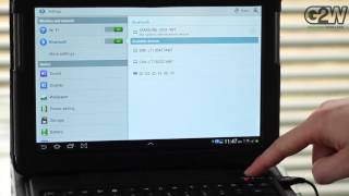 Samsung Galaxy Tab 2 Connecting The Bluetooth Keyboard [upl. by Akimahs]