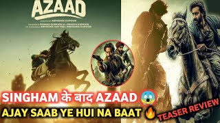 Azaad Teaser REVIEW  Ajay D  Abhishek K  Aaman D  Rasha T  Ronnie S  the filmy forum [upl. by Ettari]