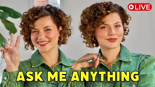 ANSWERING YOUR MOST FAQ QUESTIONS ABOUT CURLY HAIR LIVE [upl. by Akerahs]