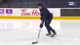 Offensive defenseman Blue Jackets Zach Werenski shares stick secrets [upl. by Eelrehpotsirhc423]