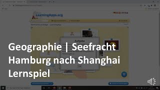 Seefracht von Hamburg nach Shanghai  Lernspiel  Seefracht  Geographie  Prüfungswissen Spedition [upl. by Akehsay]