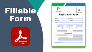 How to create fillable school registration form in Acrobat pro DC PDF Editor [upl. by Delbert]