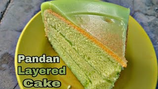 Pandan layer cake tamil  cake without oven  layered cake recipe without oven  cake layered recipe [upl. by Arenahs647]