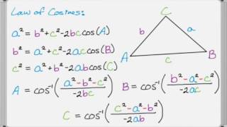 Law of Cosines Example Side Angle Side [upl. by Seessel]