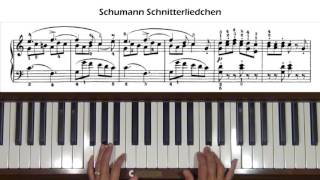 Schumann Schnitterliedchen Reapers Song Album for the Young Op 68 No 18 Piano Tutorial [upl. by Enelrahc675]