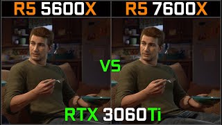 RYZEN 5 5600X vs RYZEN 5 7600X  RTX 3060Ti  Test in 10 Games [upl. by Oinotnanauj]